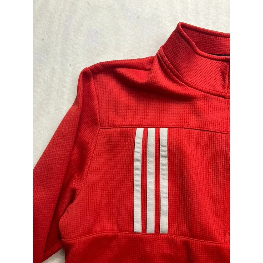 Adidas Men's Red 1/4 Zip‎ Long Sleeve Athletic Training Jacket Size S